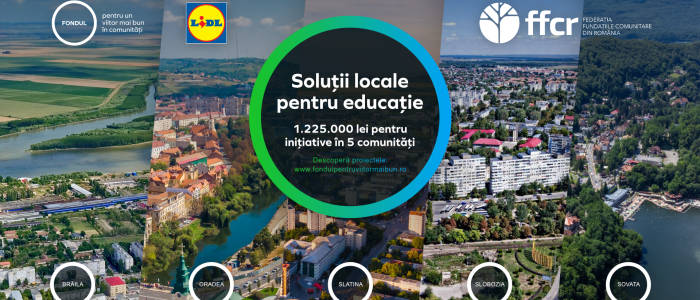 18 inițiative comunitare de educație primesc finanțare prin cea de-a cincea ediție a programului „Fondul pentru un viitor mai bun în comunități” derulat de Lidl România și Federația Fundațiile Comunitare din România